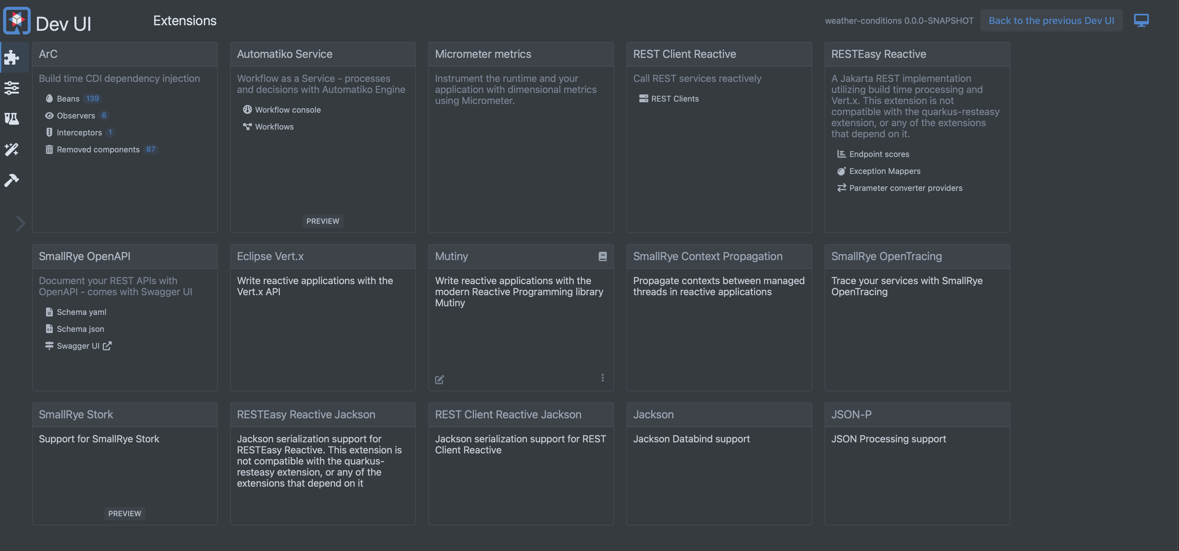 New Dev UI - overview